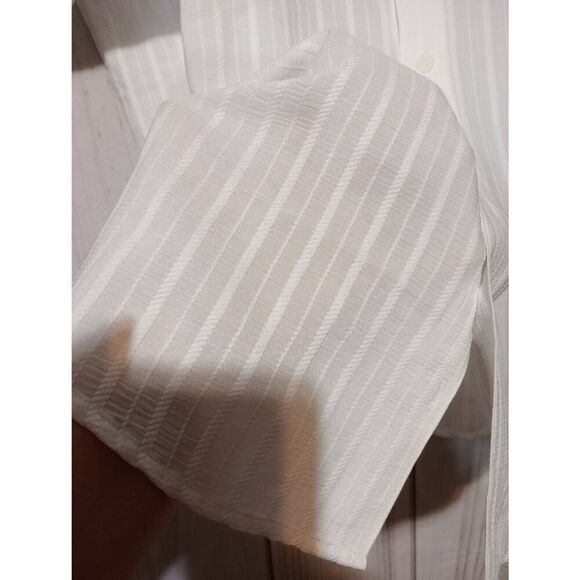 Cassel Shirt‎ Ladies 3x White Button Front Semi Sheer Coastal Beach - Picture 4 of 7